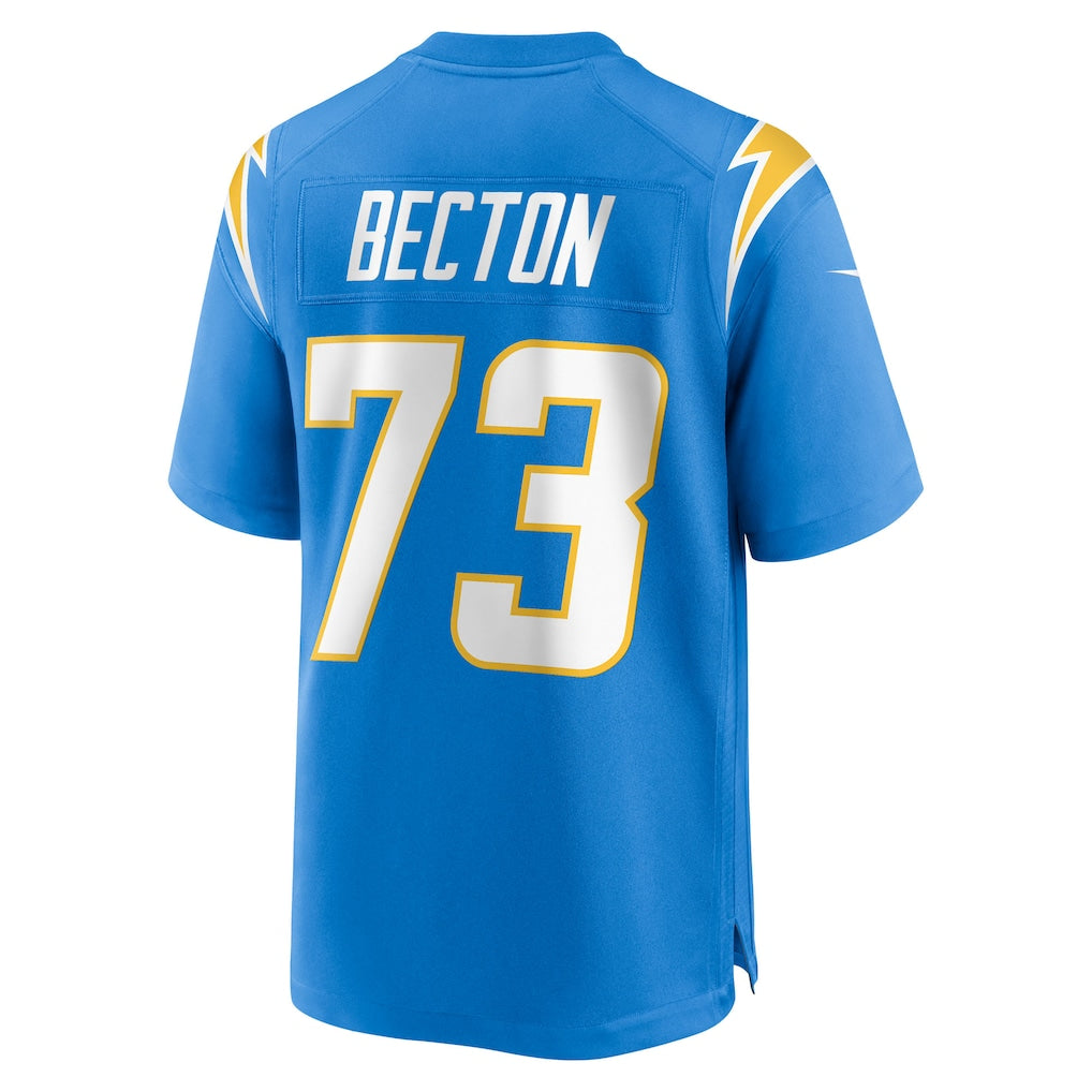 Davalo LA.Chargers #73 Mekhi Becton Powder Blue Team Game Jersey