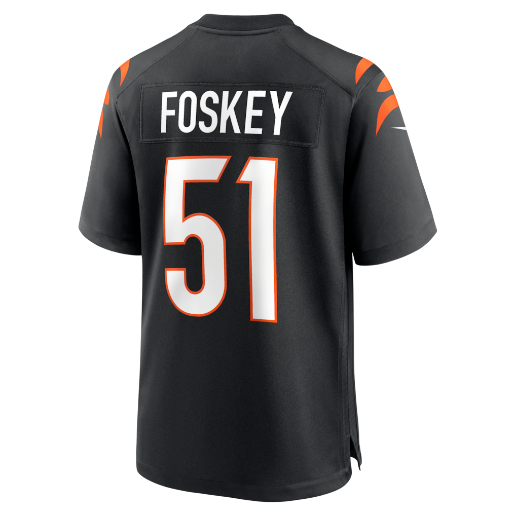Davalo C.Bengals #51 Isaiah Foskey Black Team Game Jersey