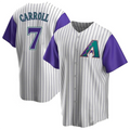 Davalo A.Diamondbacks #7 Corbin Carroll Player Cream Throwback Cooperstown Limited Personalized Stitched Jerseys