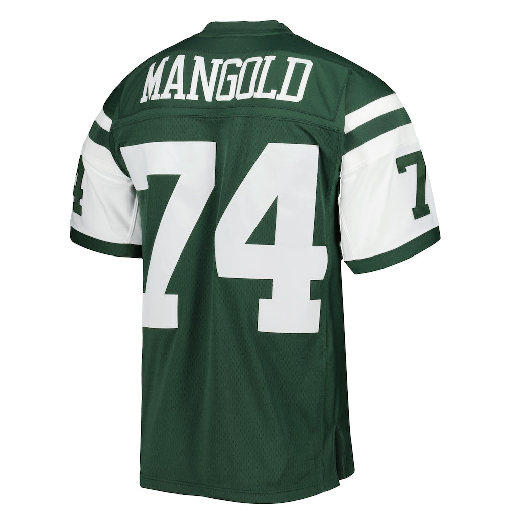 Davalo NY.Jets #74 Nick Mangold Mitchell & Ness Green Legacy Replica Jersey