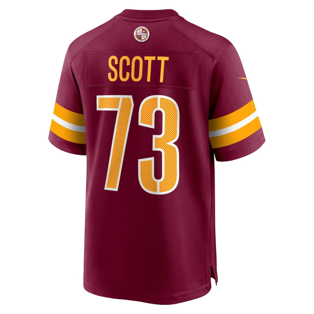 Davalo W.Commanders #73 Trent Scott Burgundy Game Jersey