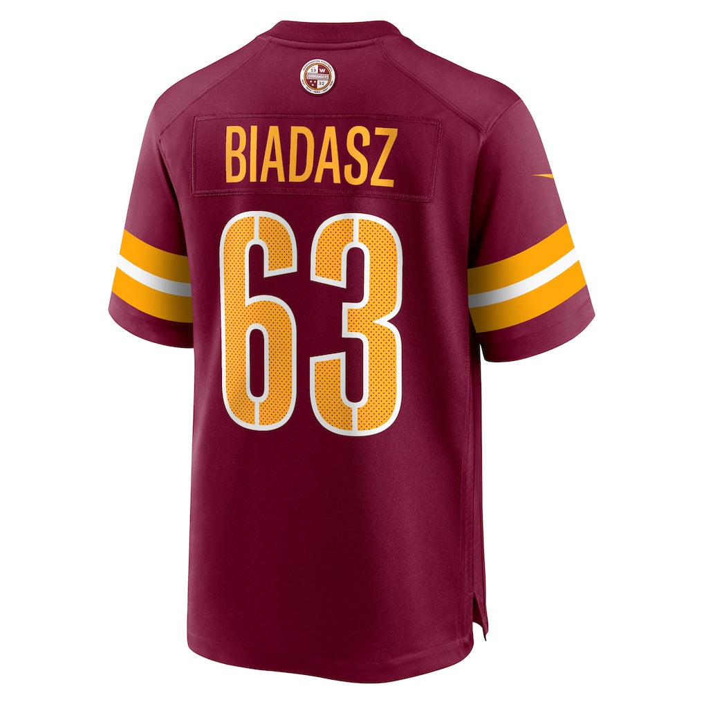 Davalo W.Commanders #63 Tyler Biadasz Burgundy Game Jersey