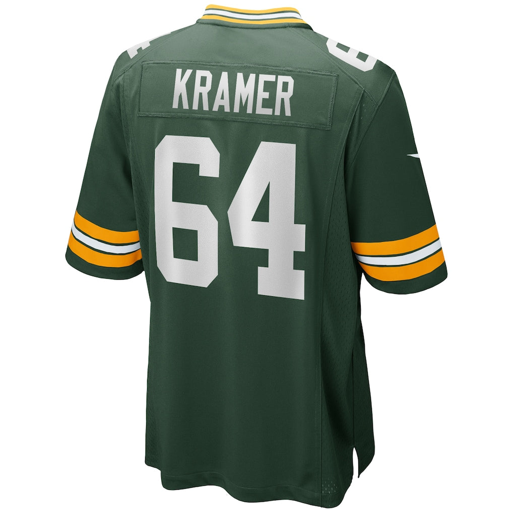 Davalo GB.Packers #64 Jerry Kramer Green Team Retired Player Game Jersey