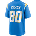 Davalo LA.Chargers #80 Kellen Winslow Powder Blue Game Retired Player Jersey