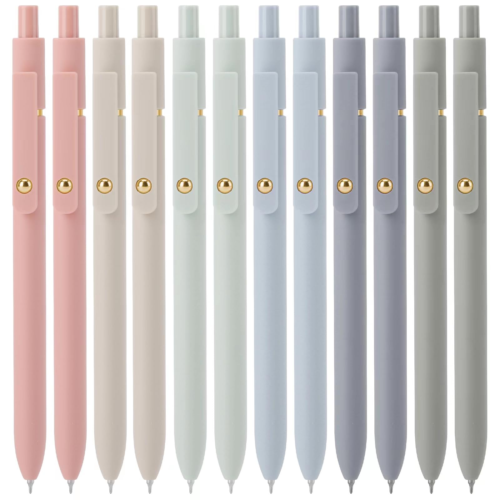 Ddaowanx Gel Pens,6 Pcs 0.5mm Retractable Quick Dry Black Ink Pens | Fine Point Smooth Writing Pens for Nurses,Teachers,Cute Stationery Office&School Supplies,Gifts for Women