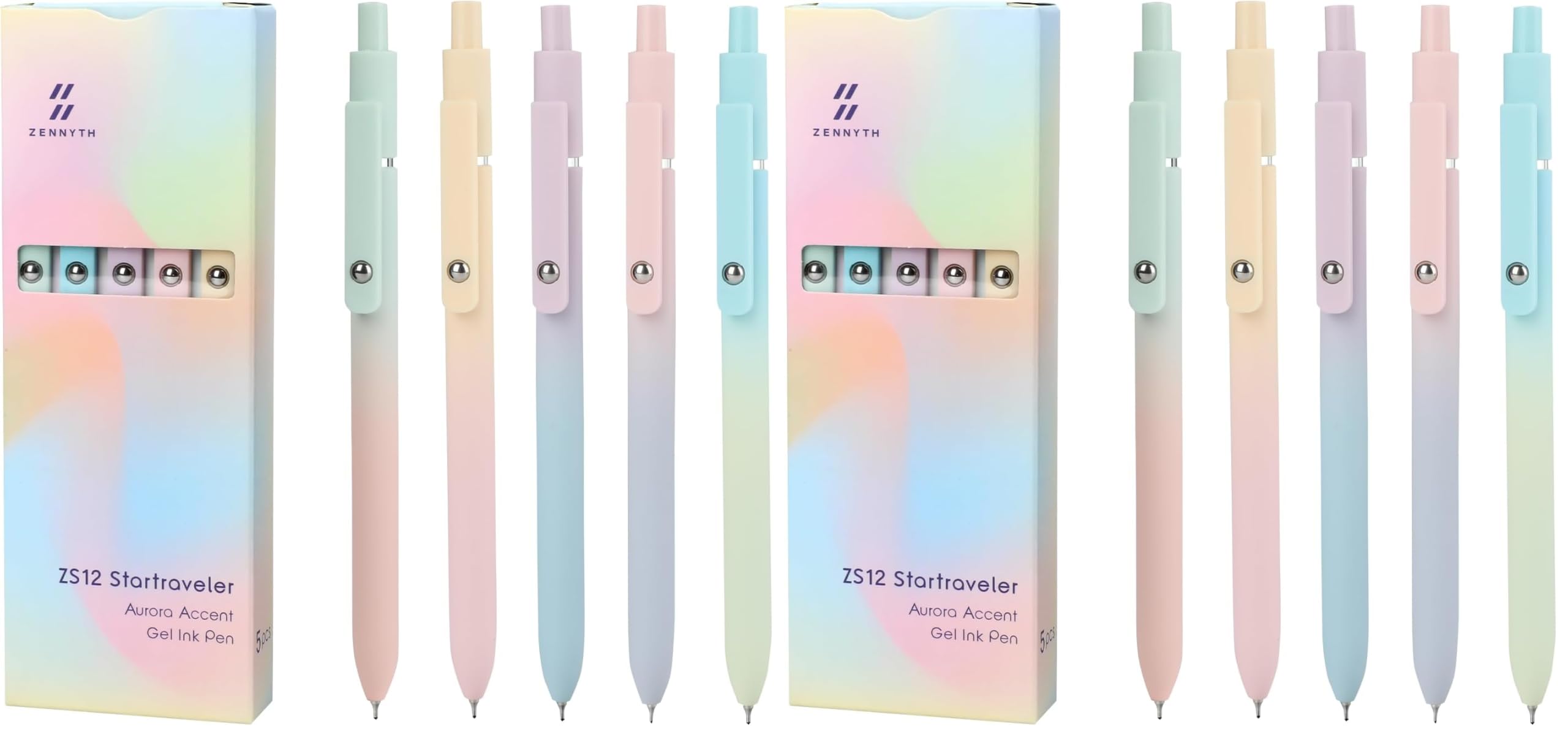 Ddaowanx Gel Pens,6 Pcs 0.5mm Retractable Quick Dry Black Ink Pens | Fine Point Smooth Writing Pens for Nurses,Teachers,Cute Stationery Office&School Supplies,Gifts for Women