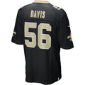 Davalo NO.Saints #56 Demario Davis Black Game Jersey