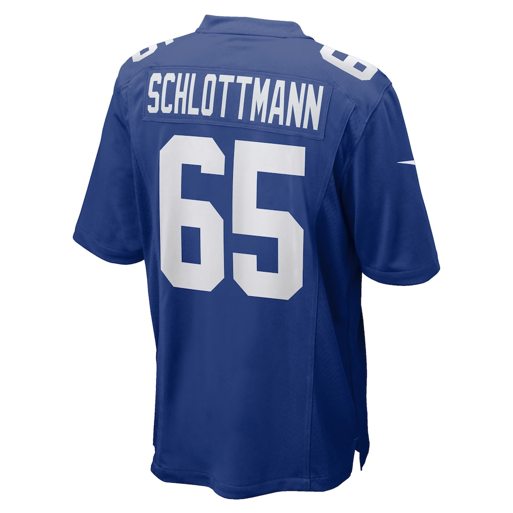 Davalo NY.Giants #65 Austin Schlottmann Royal Team Game Jersey