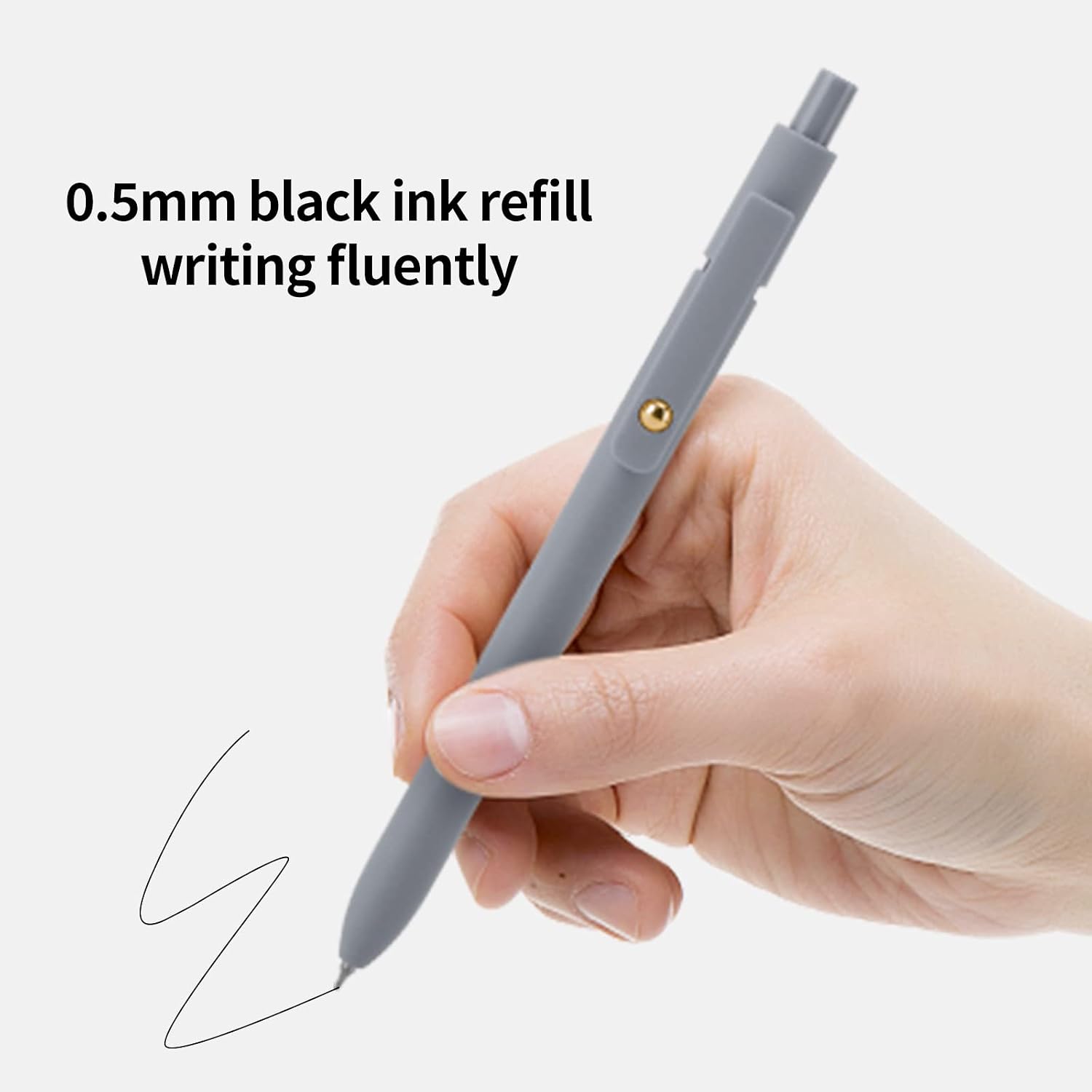 Ddaowanx Gel Pens,6 Pcs 0.5mm Retractable Quick Dry Black Ink Pens | Fine Point Smooth Writing Pens for Nurses,Teachers,Cute Stationery Office&School Supplies,Gifts for Women