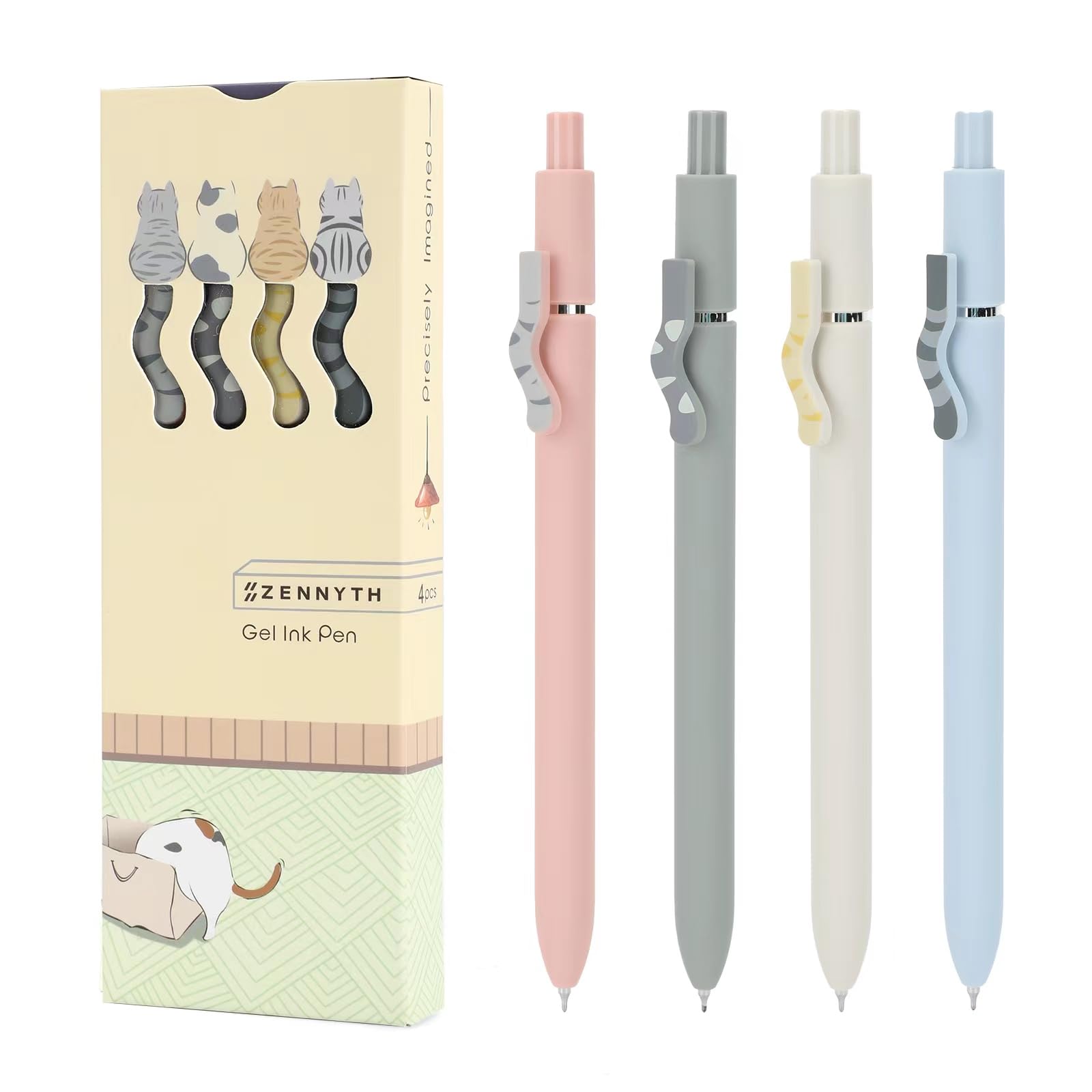 Ddaowanx Gel Pens,6 Pcs 0.5mm Retractable Quick Dry Black Ink Pens | Fine Point Smooth Writing Pens for Nurses,Teachers,Cute Stationery Office&School Supplies,Gifts for Women