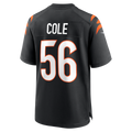 Davalo C.Bengals #56 Myles Cole Black Team Game Jersey