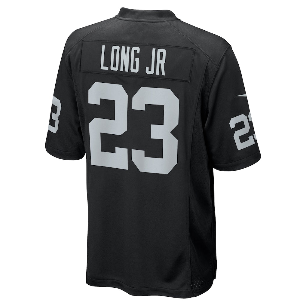 Davalo LV.Raiders #23 David Long Jr. Black Team Game Jersey