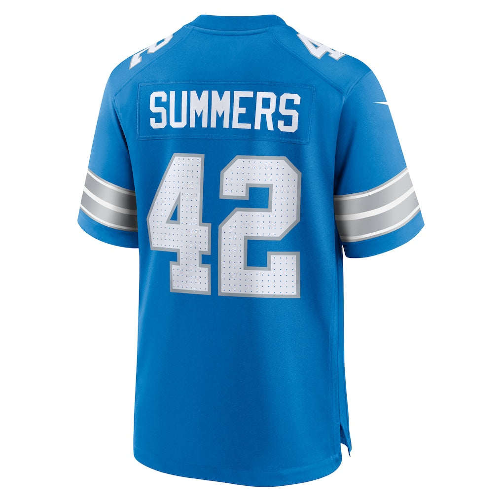 Davalo D.Lions #42 Ty Summers Blue Team Game Jersey