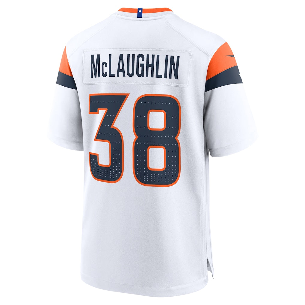 Davalo D.Broncos #38 Jaleel McLaughlin White Game Jersey