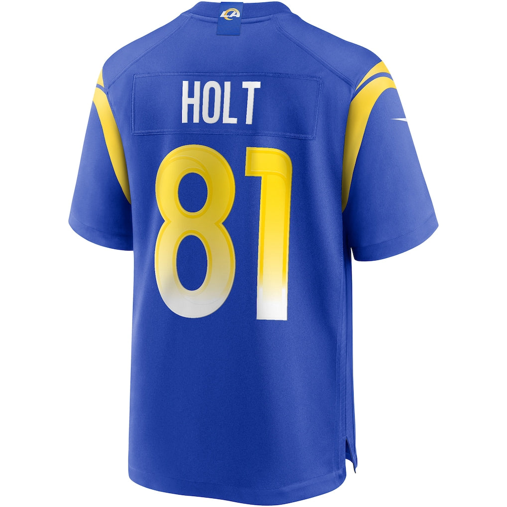 Davalo LA.Rams #81 Torry Holt Royal Game Retired Player Jersey