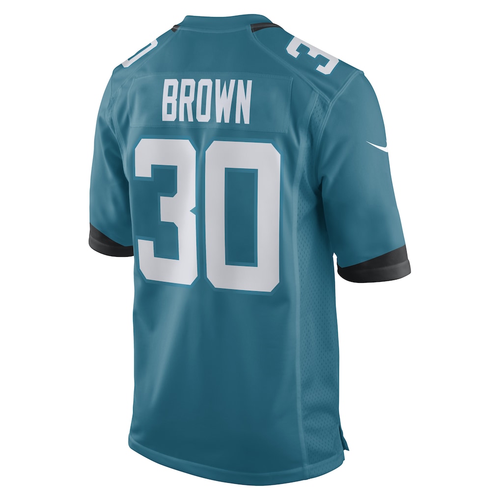 Davalo J.Jaguars #30 Montaric Brown Teal Game Player Jersey