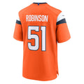 Davalo D.Broncos #51 Que Robinson Orange Team Game Jersey