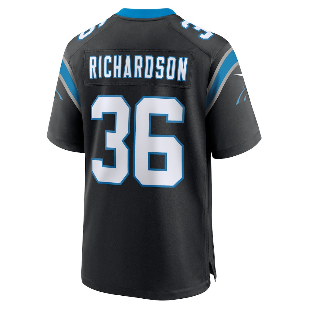 Davalo C.Panthers #36 Demani Richardson Black Team Game Jersey