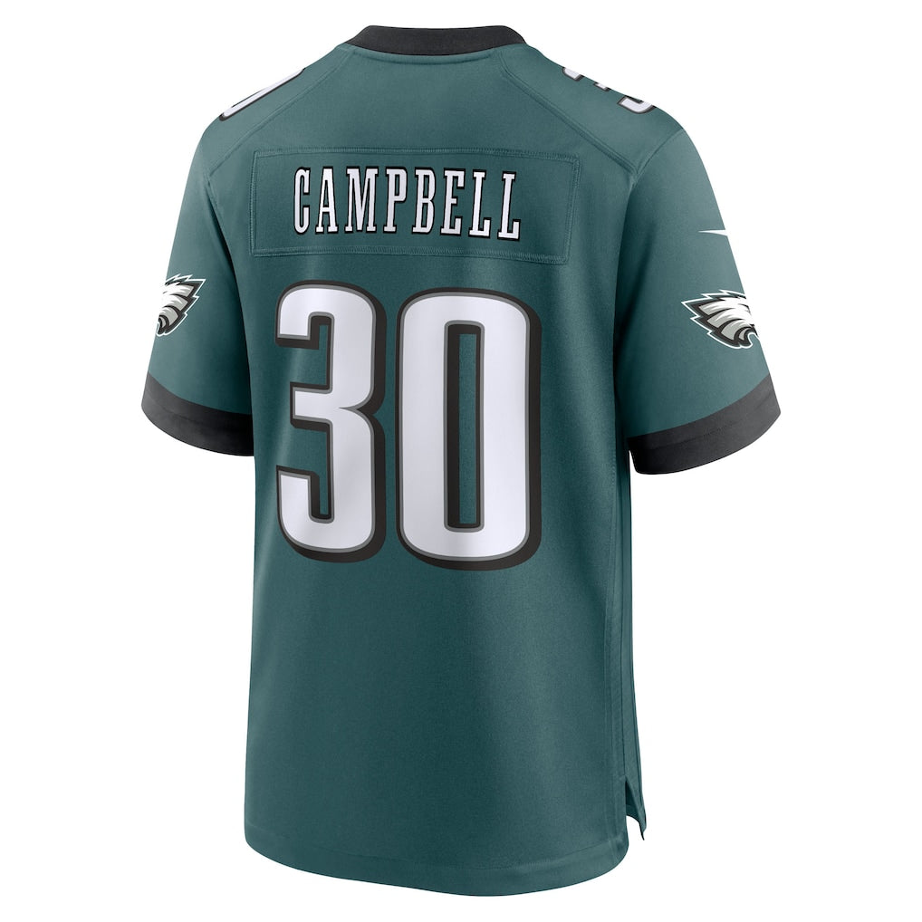 Davalo P.Eagles #30 Jihaad Campbell Green 2025 NFL Draft First Round Pick Game Jersey