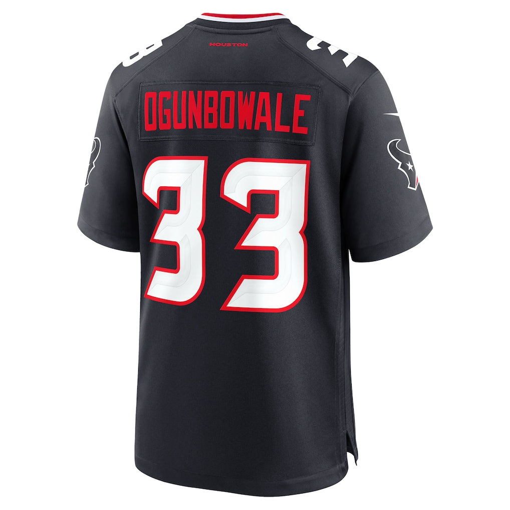 Davalo H.Texans #33 Dare Ogunbowale Navy Team Game Jersey