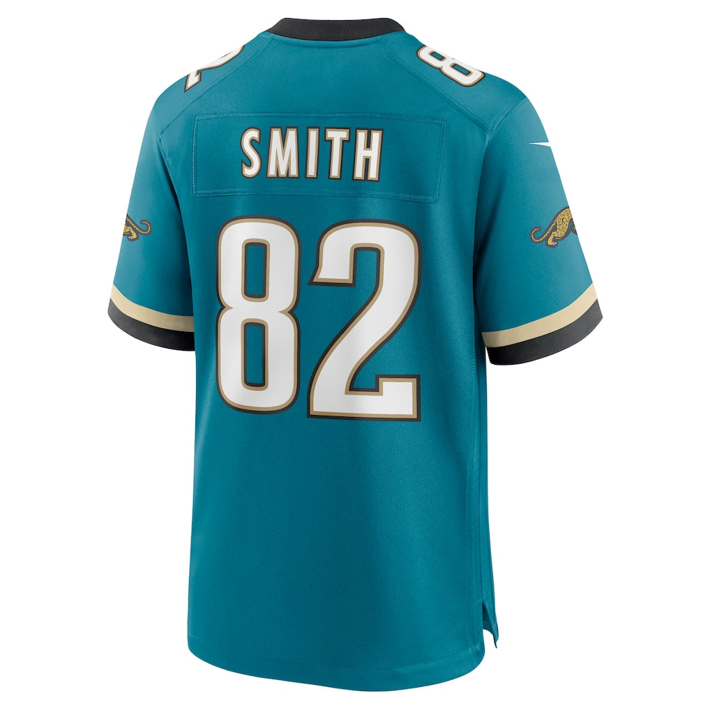 Davalo J.Jaguars #82 Jimmy Smith Teal Retired Player Alternate Game Jersey