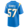 Davalo LA.Chargers #57 Clelin Ferrell Powder Blue Team Game Jersey