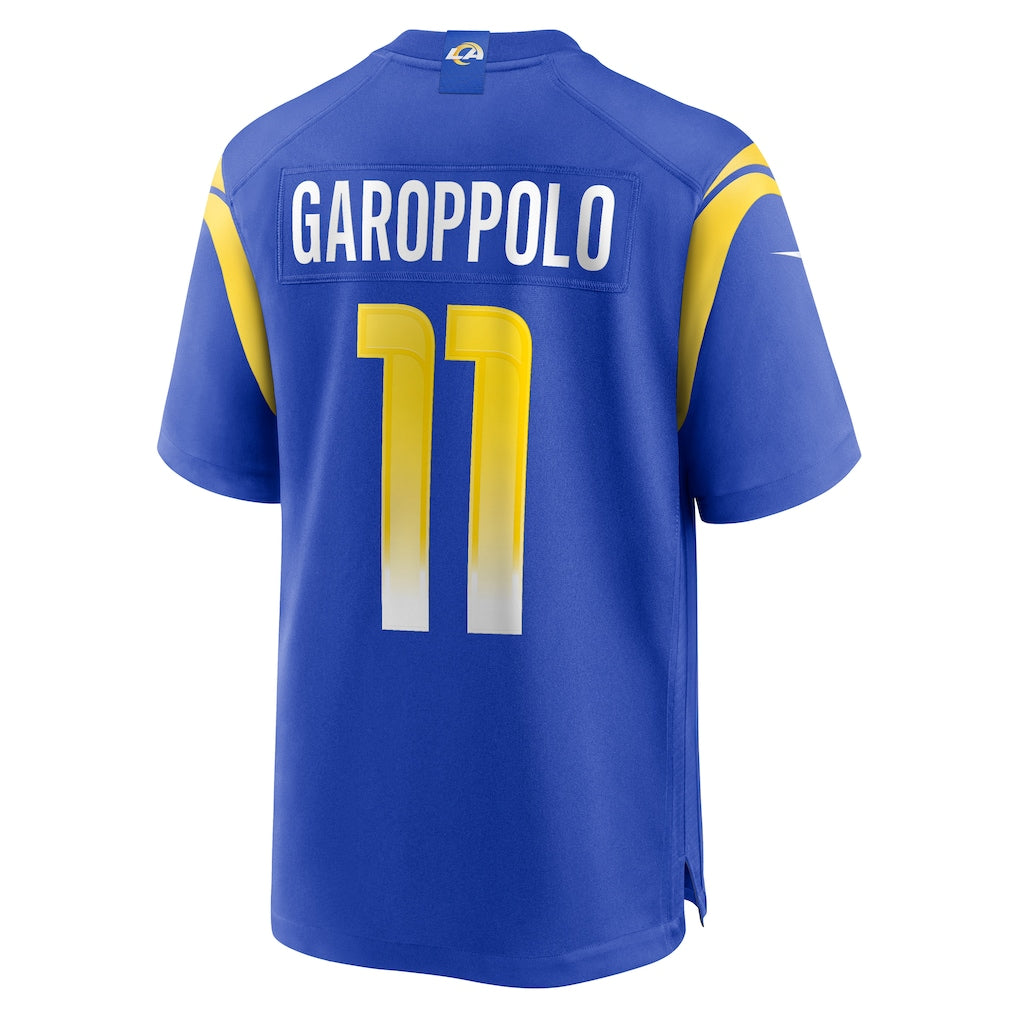 Davalo LA.Rams #11 Jimmy Garoppolo Royal Game Jersey