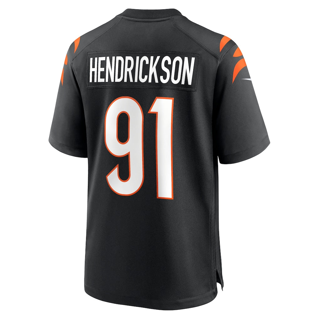 Davalo C.Bengals #91 Trey Hendrickson Black Game Jersey