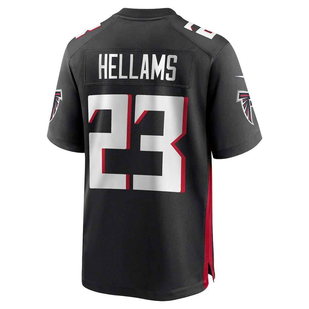 Davalo A.Falcons #23 DeMarcco Hellams Black Team Game Jersey
