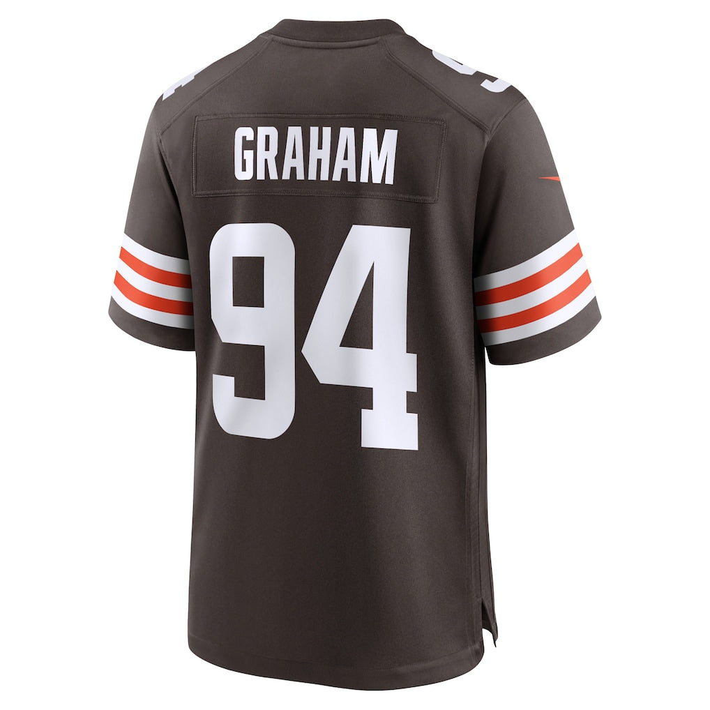 Davalo C.Browns #94 Mason Graham Brown 2025 NFL Draft First Round Pick Game Jersey