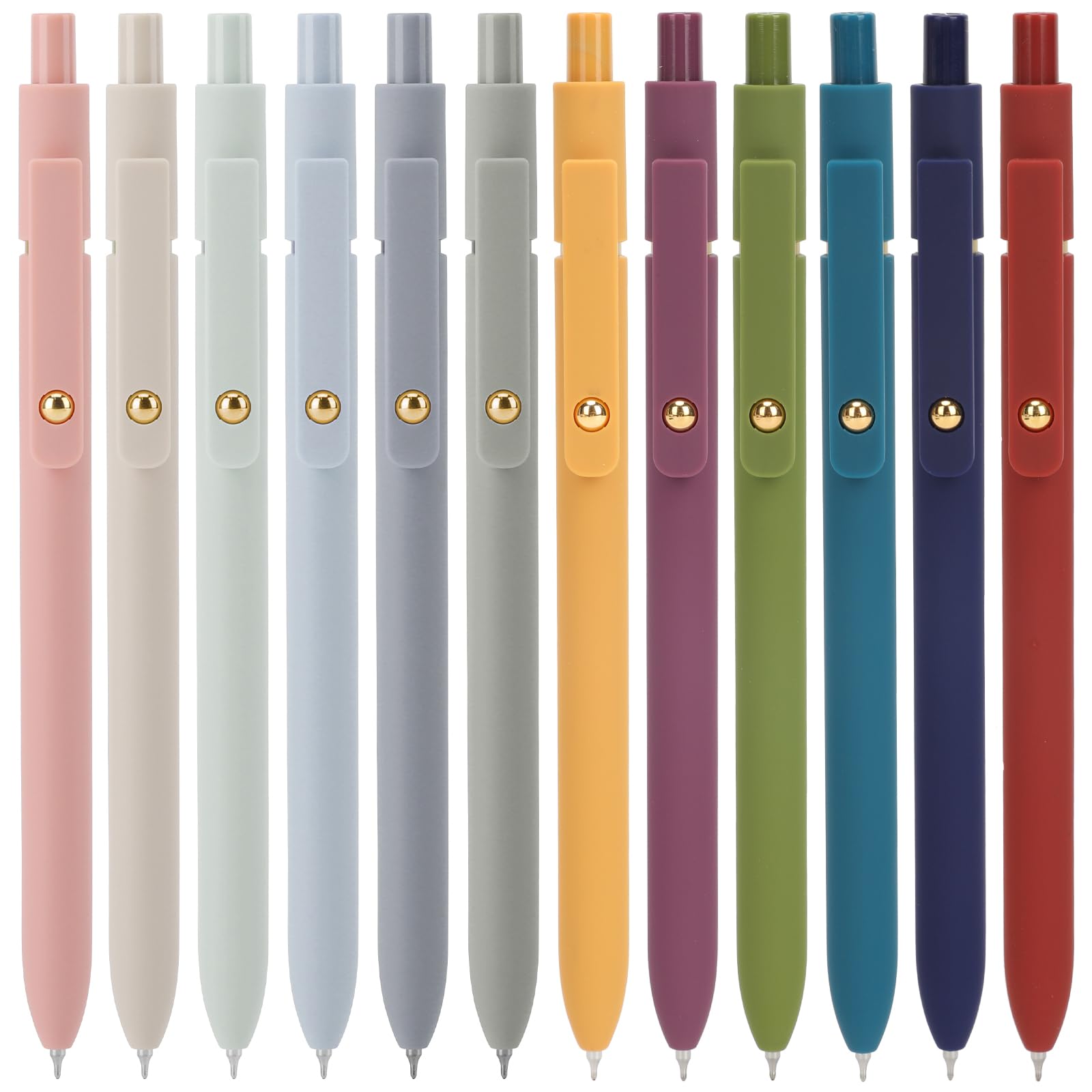 Ddaowanx Gel Pens,6 Pcs 0.5mm Retractable Quick Dry Black Ink Pens | Fine Point Smooth Writing Pens for Nurses,Teachers,Cute Stationery Office&School Supplies,Gifts for Women