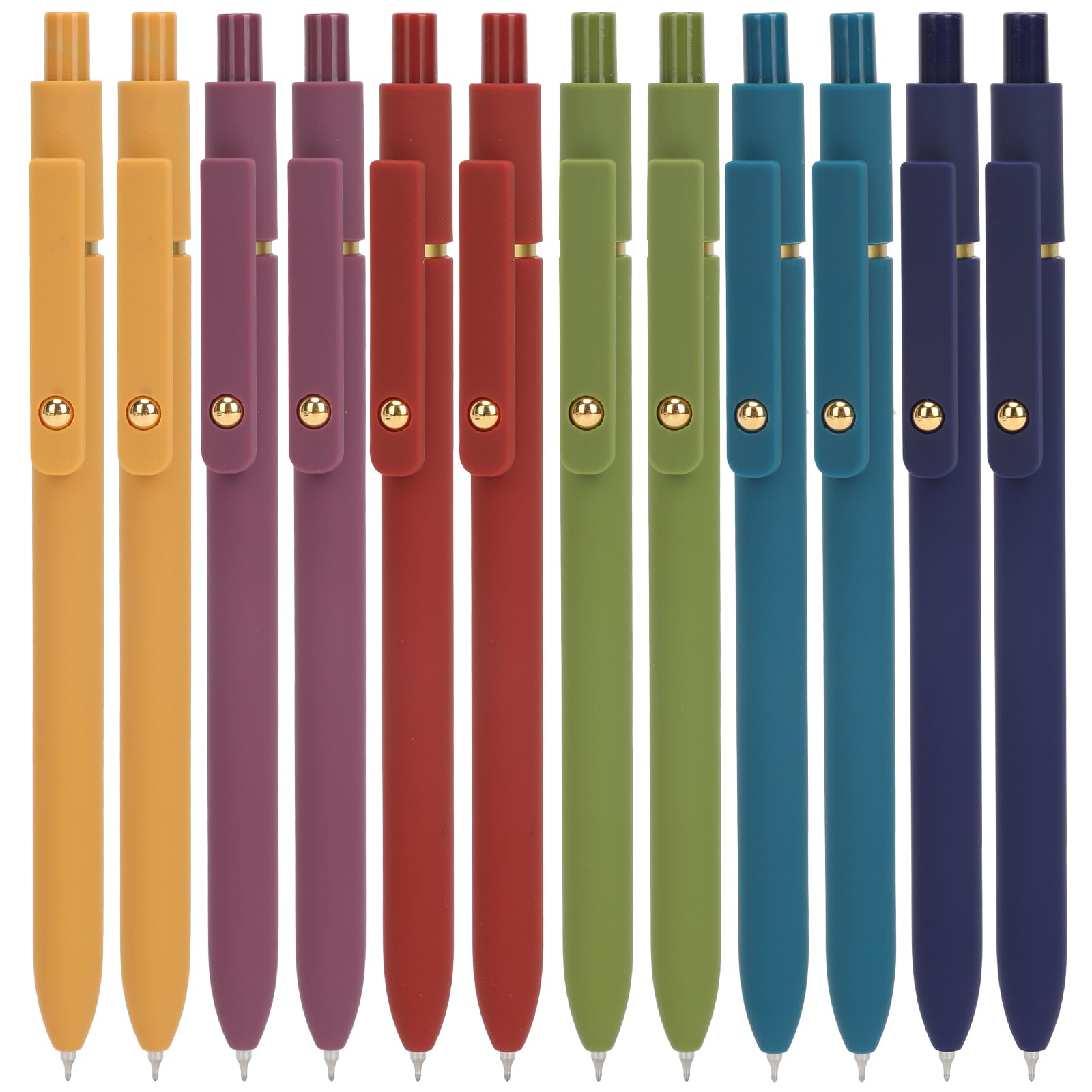 Ddaowanx Gel Pens,6 Pcs 0.5mm Retractable Quick Dry Black Ink Pens | Fine Point Smooth Writing Pens for Nurses,Teachers,Cute Stationery Office&School Supplies,Gifts for Women