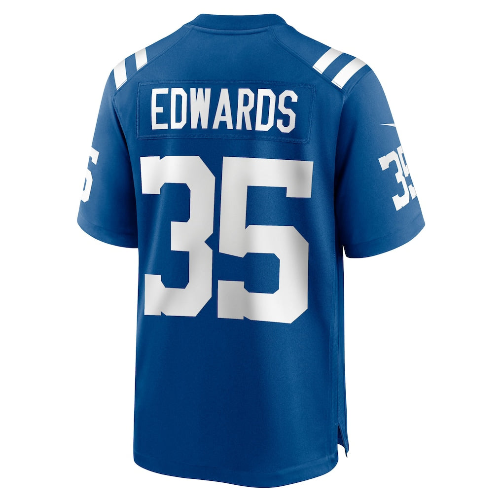 Davalo IN.Colts #35 Johnathan Edwards Royal Team Game Jersey
