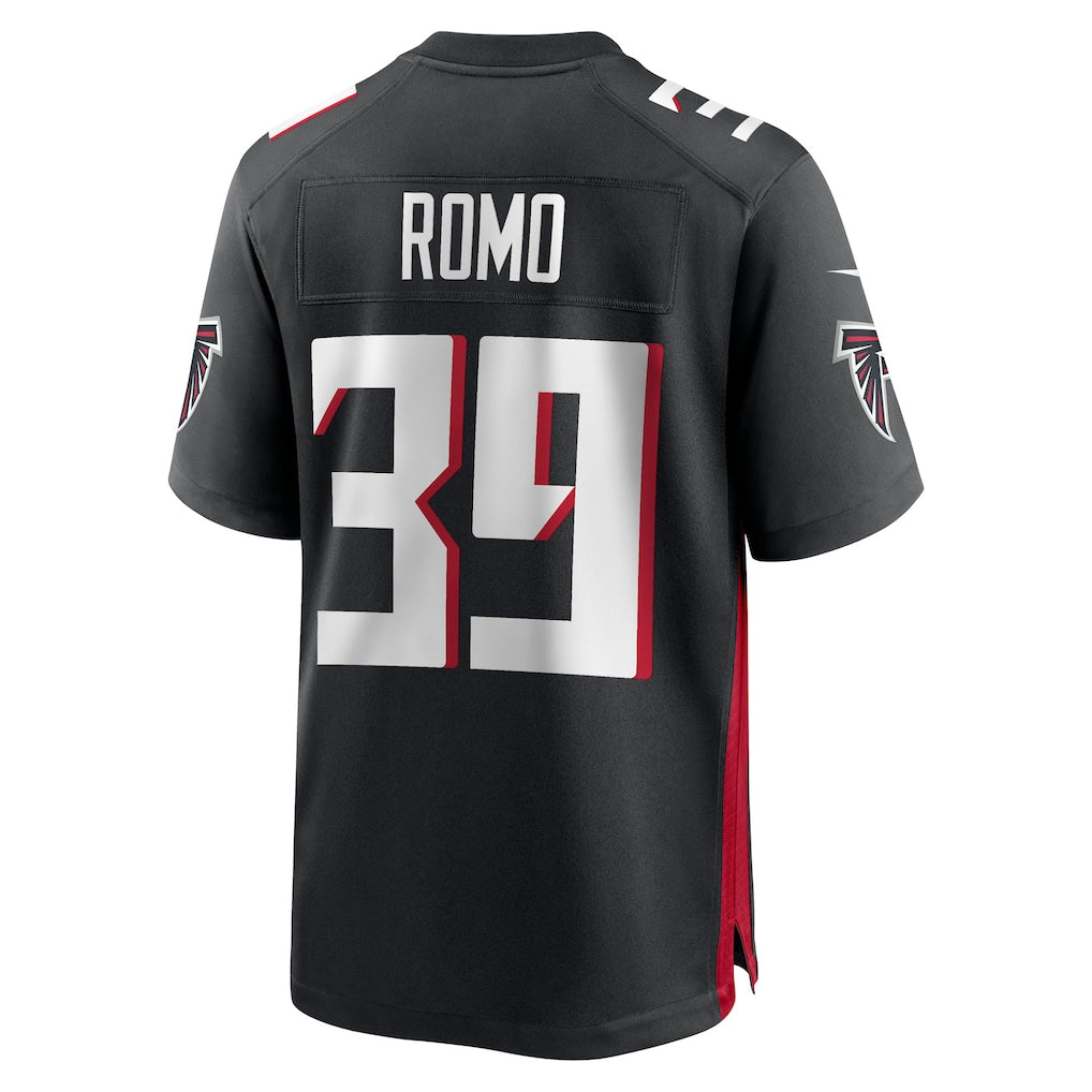 Davalo A.Falcons #39 John Parker Romo Black Team Game Jersey