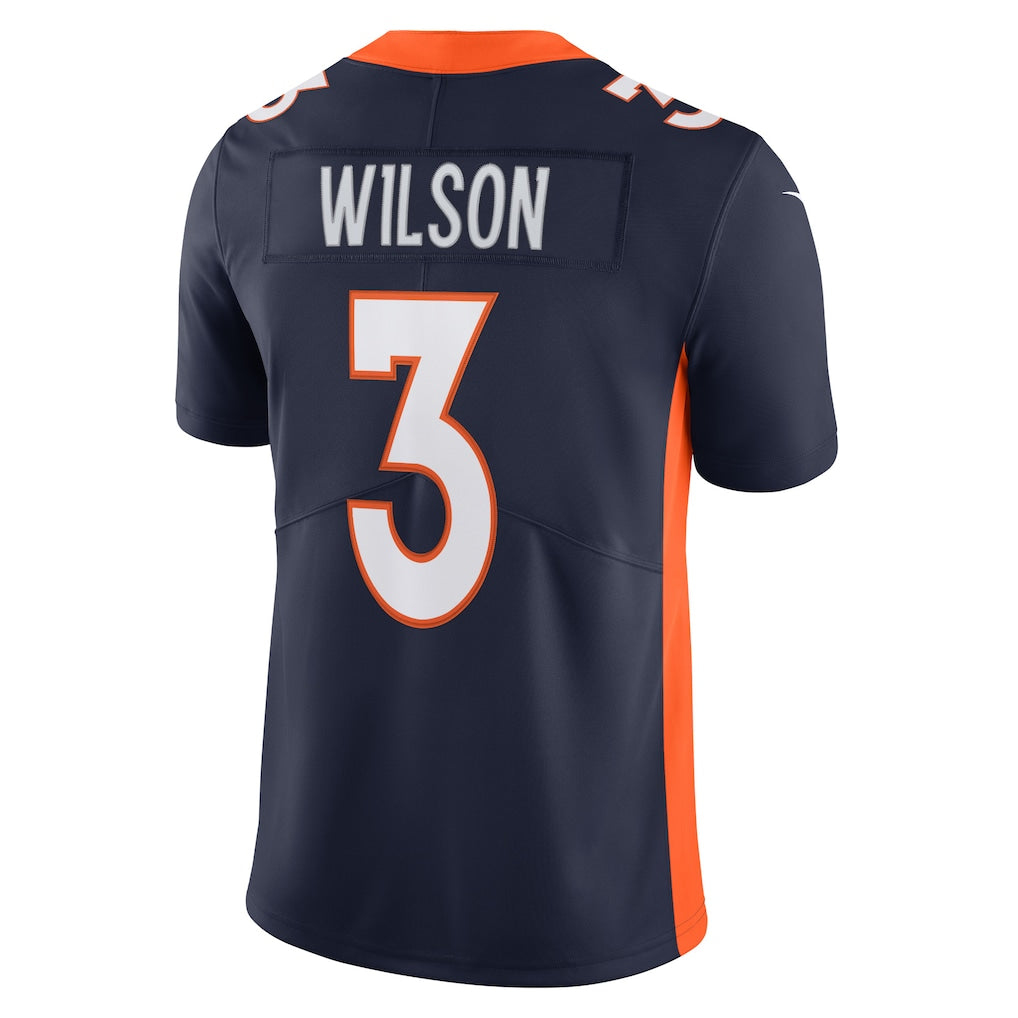 Davalo D.Broncos #3 Russell Wilson Navy Alternate Vapor Limited Jersey