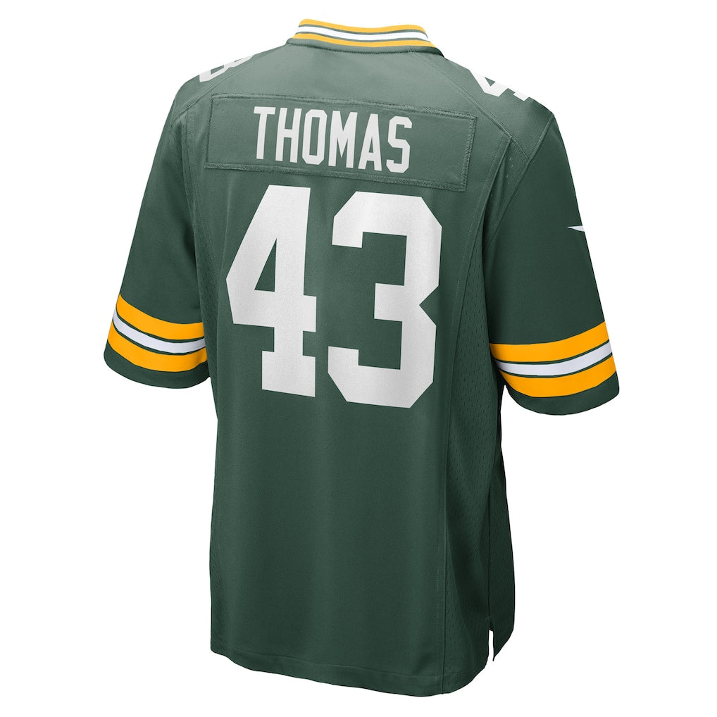 Davalo GB.Packers #43 Kiondre Thomas Green Team Game Jersey