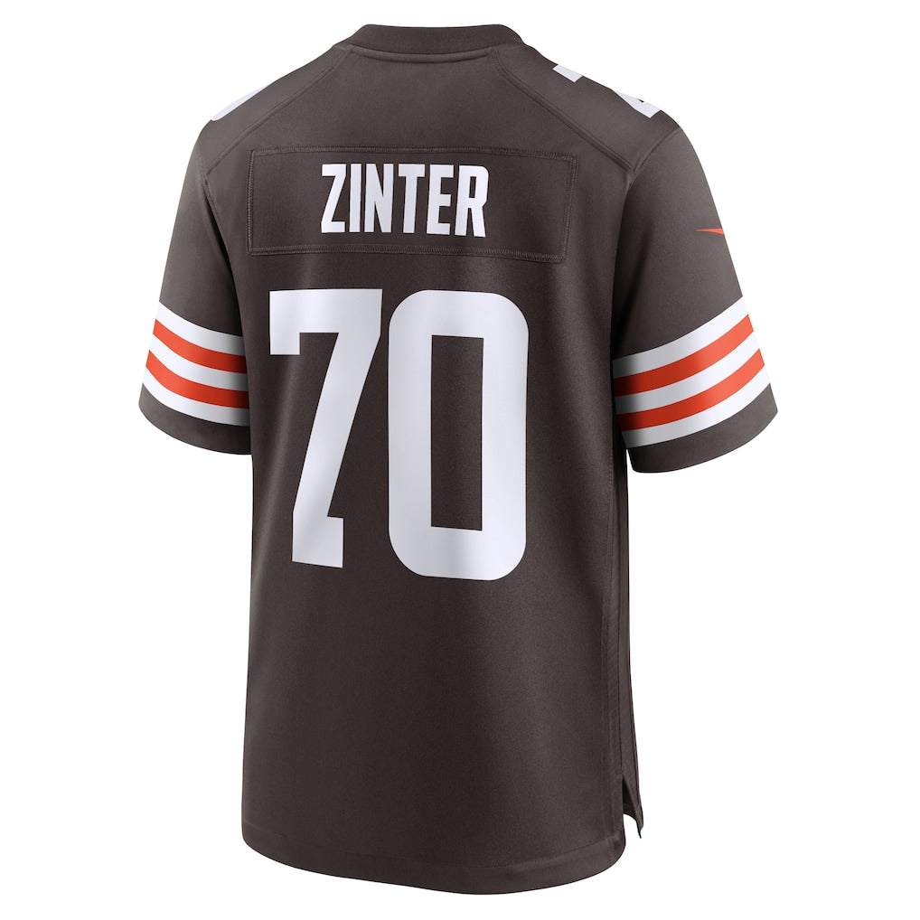 Davalo C.Browns #70 Zak Zinter Brown Player Game Jersey