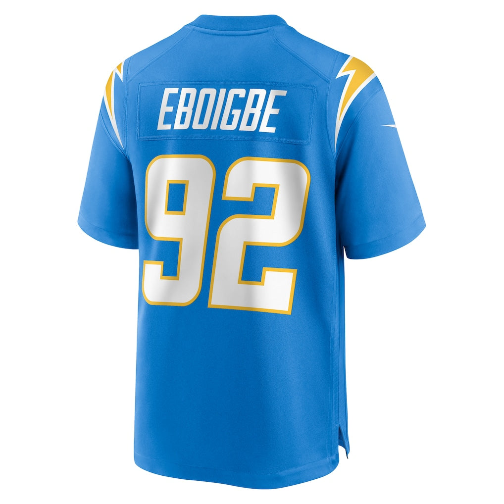 Davalo LA.Chargers #92 Justin Eboigbe Powder Blue Team Game Jersey