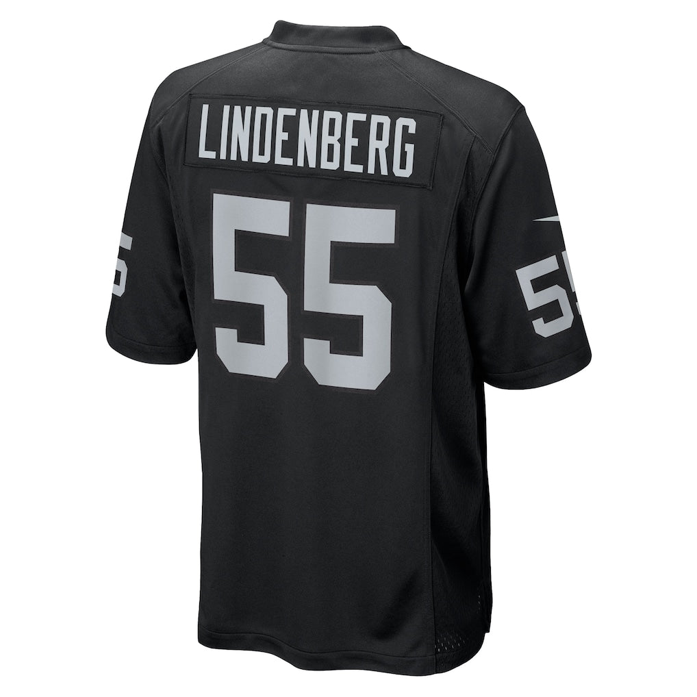 Davalo LV.Raiders #55 Cody Lindenberg Black Team Game Jersey