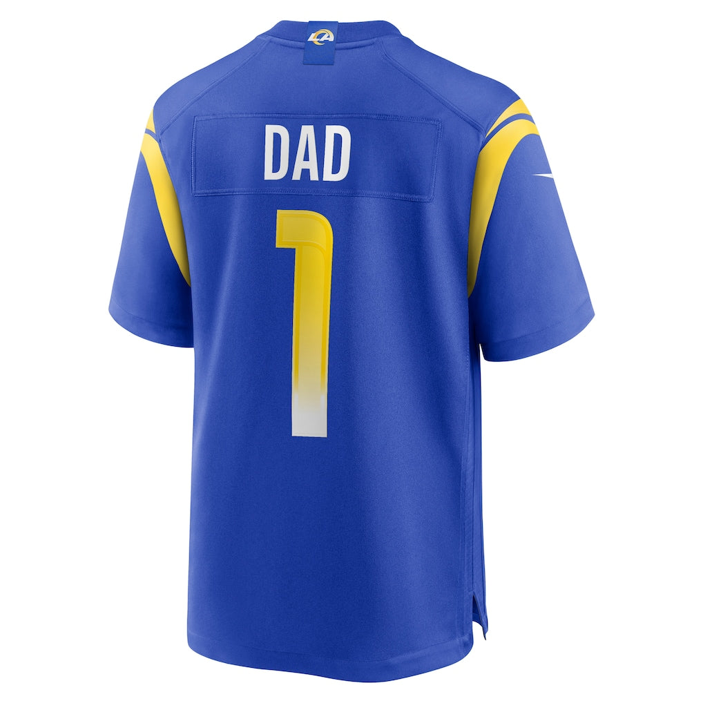 Davalo LA.Rams #1 Dad Royal Game Jersey