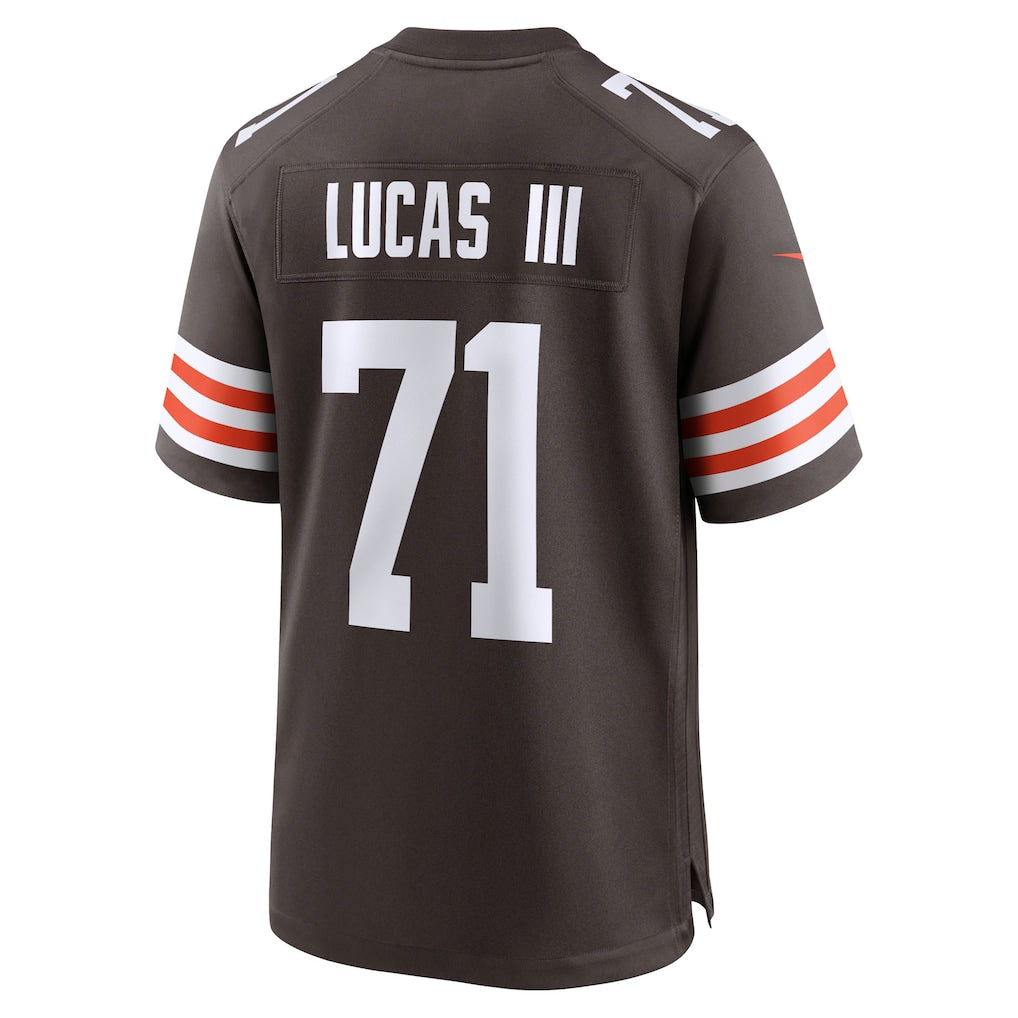 Davalo C.Browns #71 Cornelius Lucas Brown Team Game Jersey