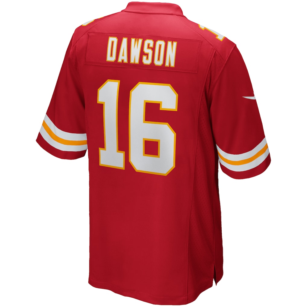 Davalo KC.Chiefs #16 Len Dawson Red Game Retired Player Jersey