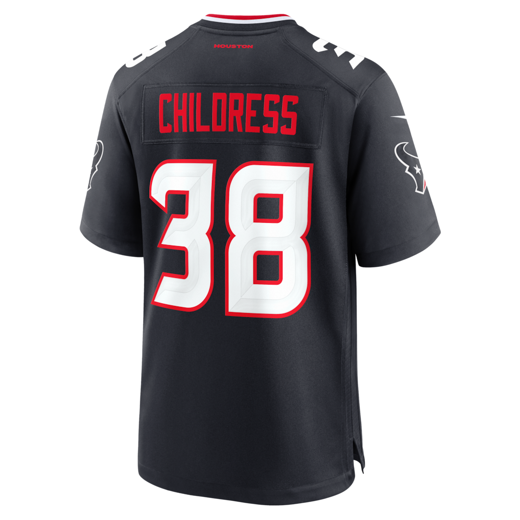 Davalo H.Texans #38 Zion Childress Navy Team Game Jersey