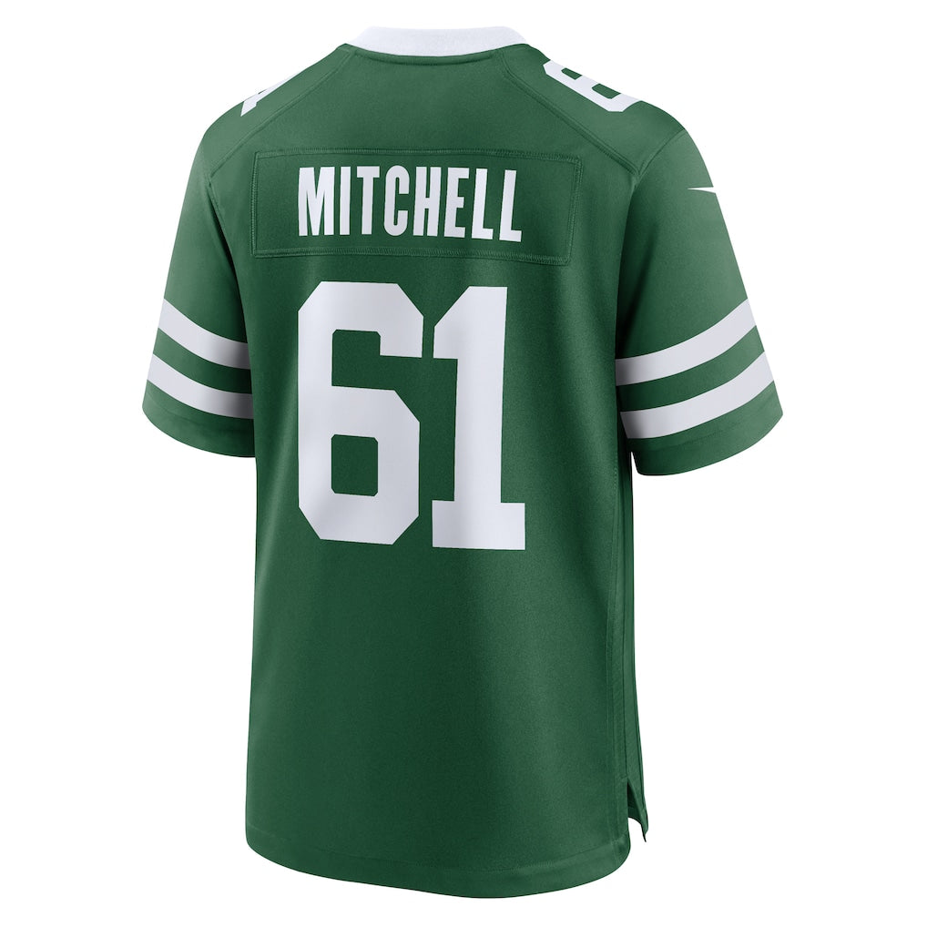 Davalo NY.Jets #61 Max Mitchell Legacy Green Team Game Jersey