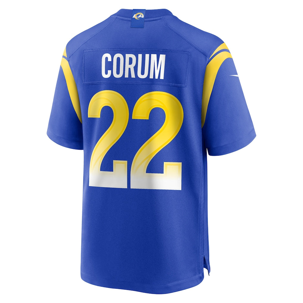 Davalo LA.Rams #22 Blake Corum Royal Player Game Jersey