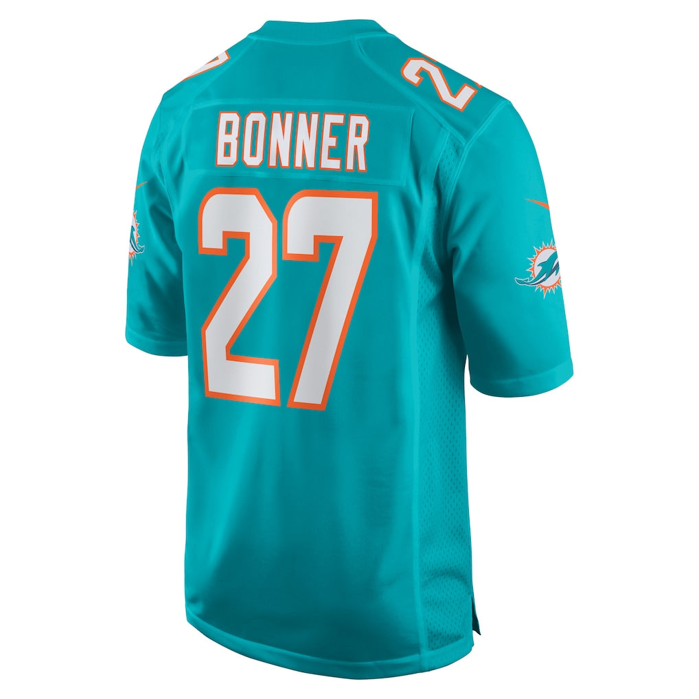 Davalo M.Dolphins #27 Ethan Bonner Aqua Game Jersey