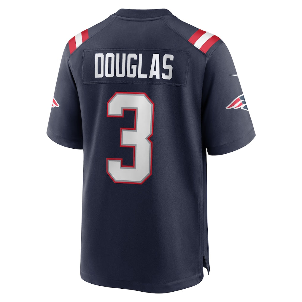 Davalo NE.Patriots #3 Demario Douglas Navy Game Jersey