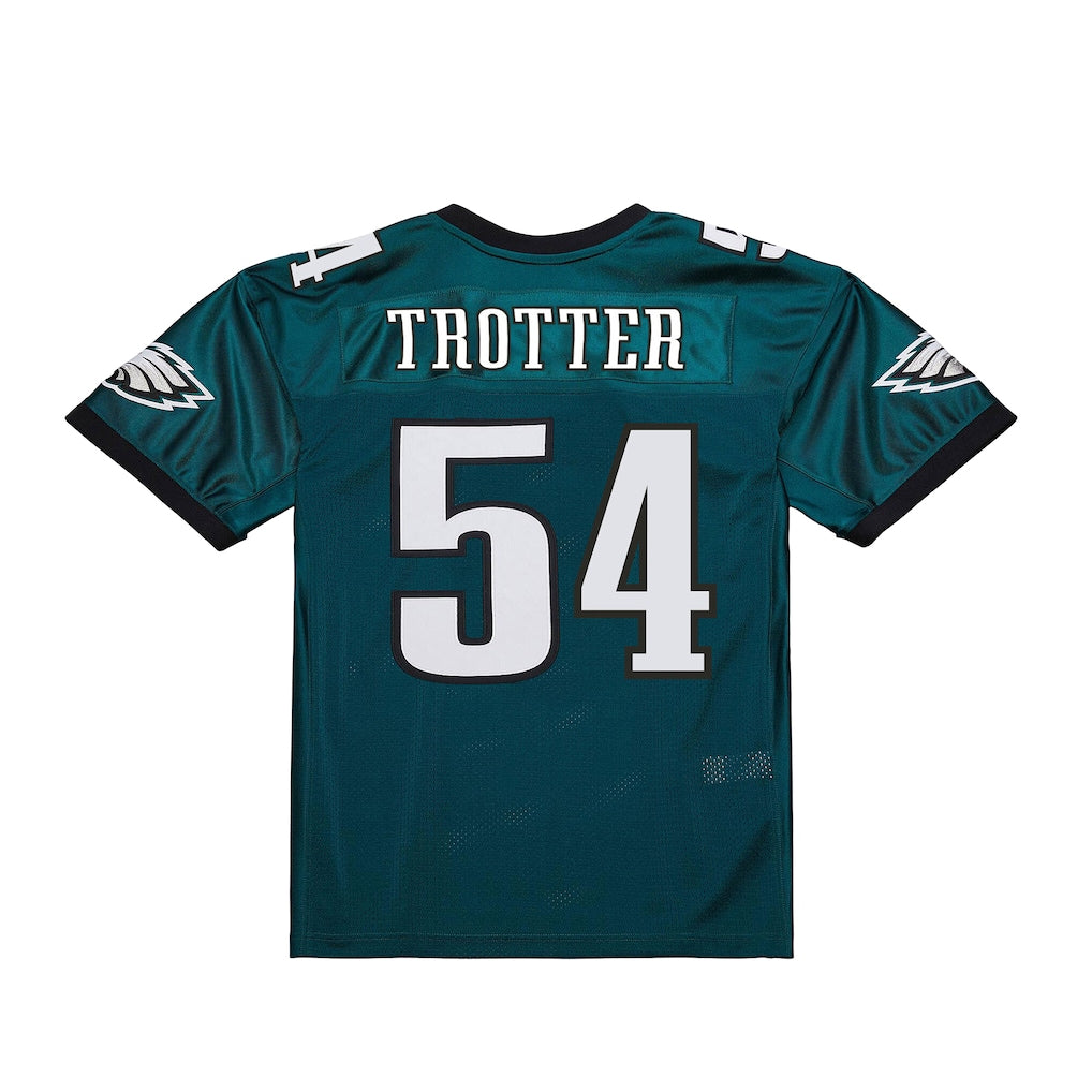 Davalo P.Eagles #54 Jeremiah Trotter Jr. Mitchell & Ness Green 2000 Legacy Throwback Replica Jersey