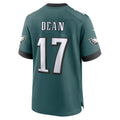 Davalo P.Eagles #17 Nakobe Dean Midnight Green Team Game Jersey