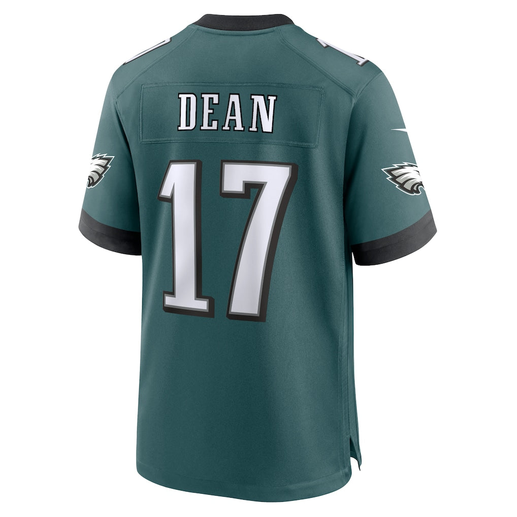 Davalo P.Eagles #17 Nakobe Dean Midnight Green Team Game Jersey